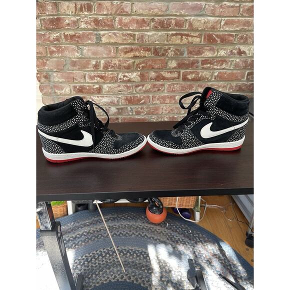 Nike Force Sky High “Polka Dot” Hidden Wedge Shoes Womens Sz 9.5 705148-001 RARE - Picture 4 of 9